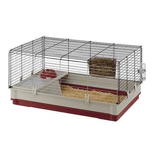 Ferplast Pacc Pets 57070570 Krolik Large Rabbit Cage, Burgundy