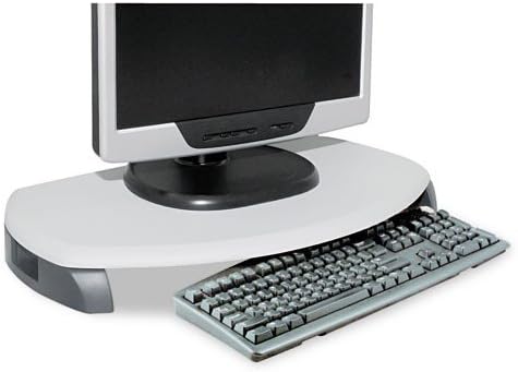 Kantek MS280 CRT/LCD Stand with Keyboard Storage, 23 x 13 1/4 x 3, Gray Pack of 2