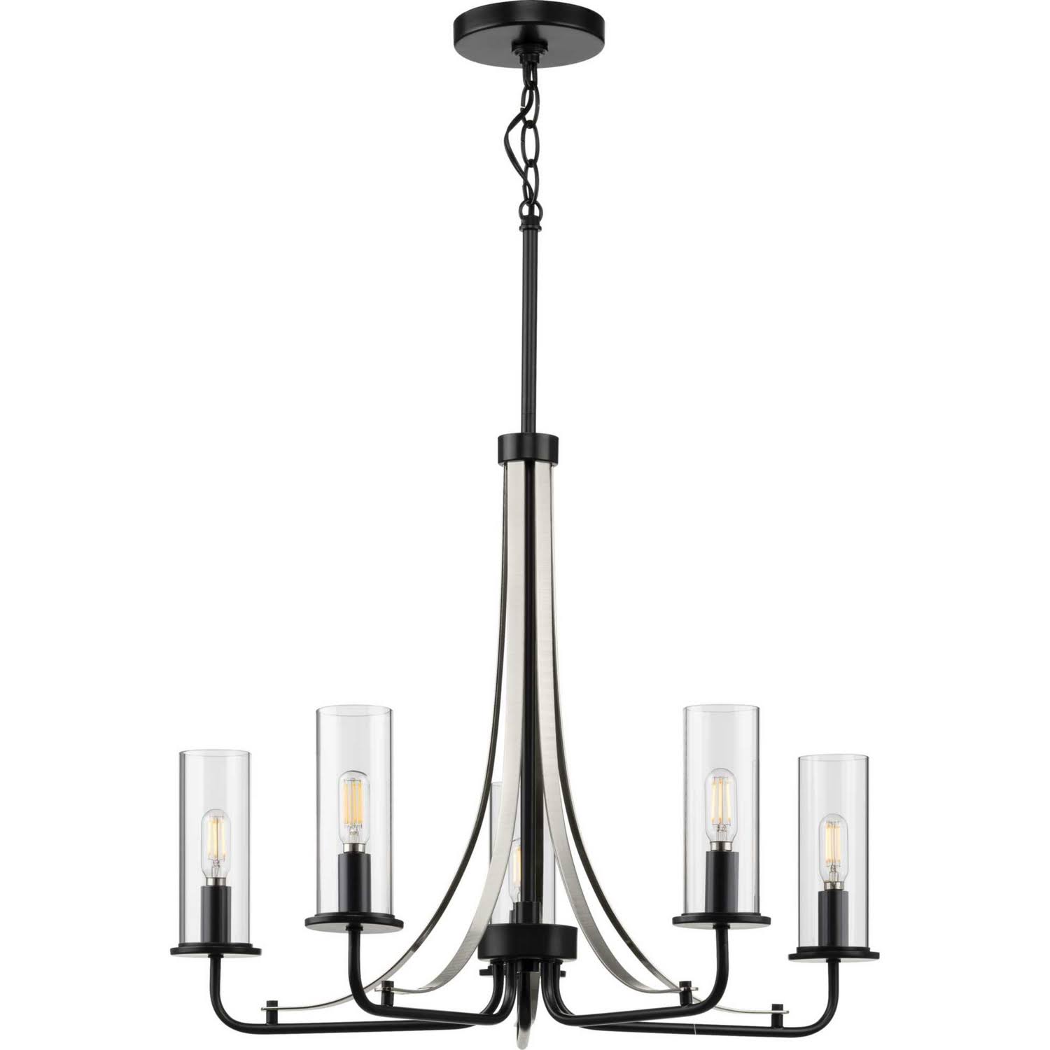 Progress Lighting Riley 5-Light Black Chandelier