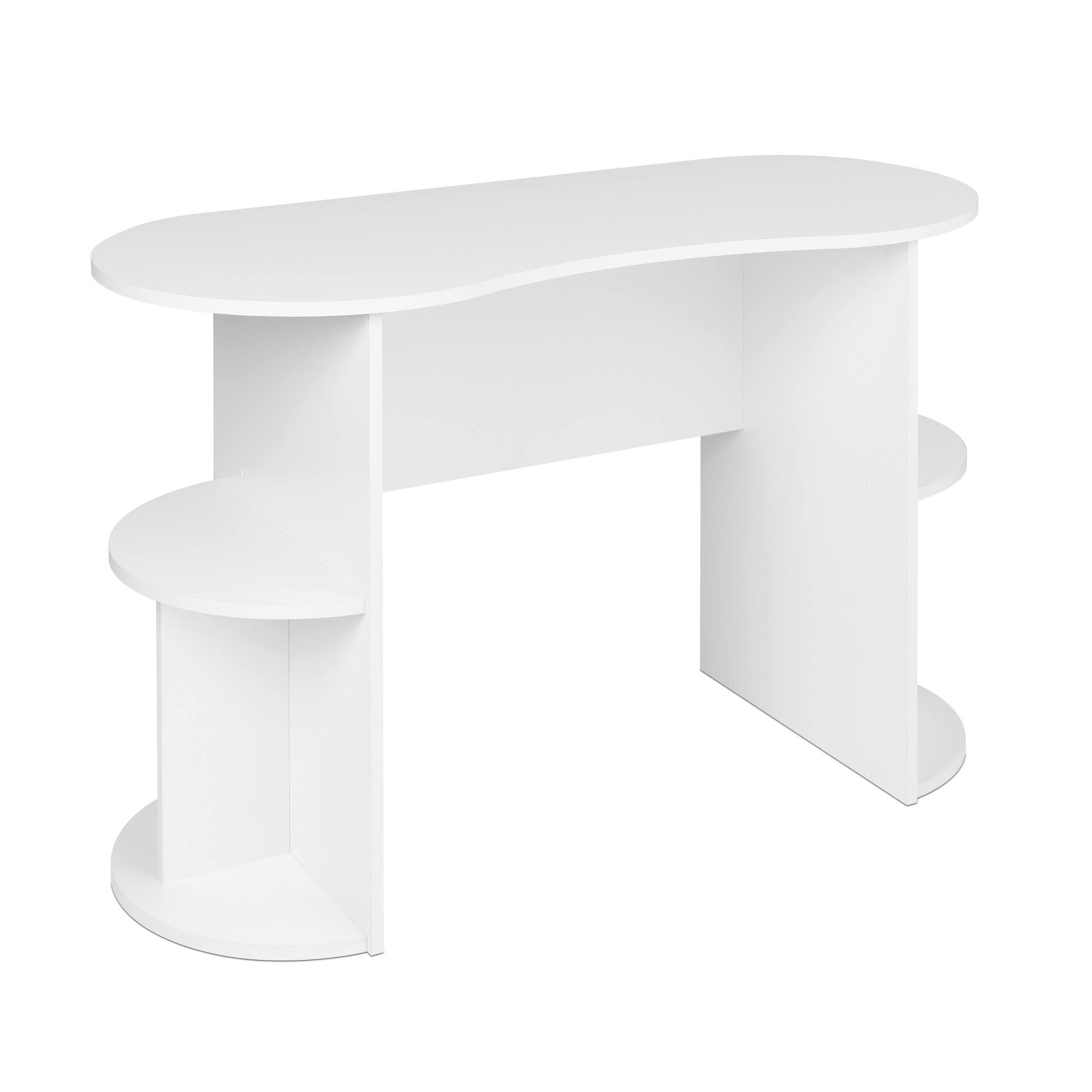 Prepac Kurv Compact Student Desk with Storage - White