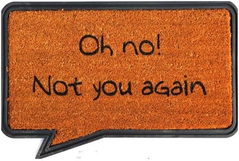 Nach Oh No Not You Again Printed Coir with Rubber Floor Mat
