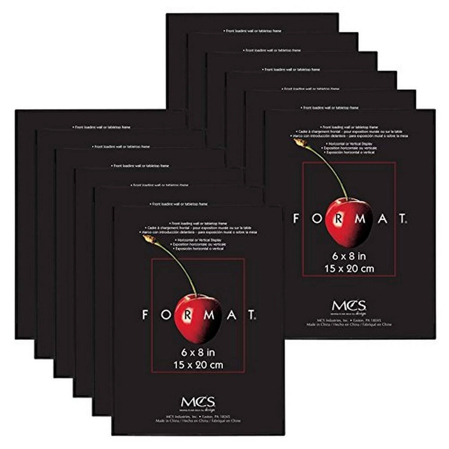 MCS 6x8 inch Format Frame 12-Pack, Black (65642)