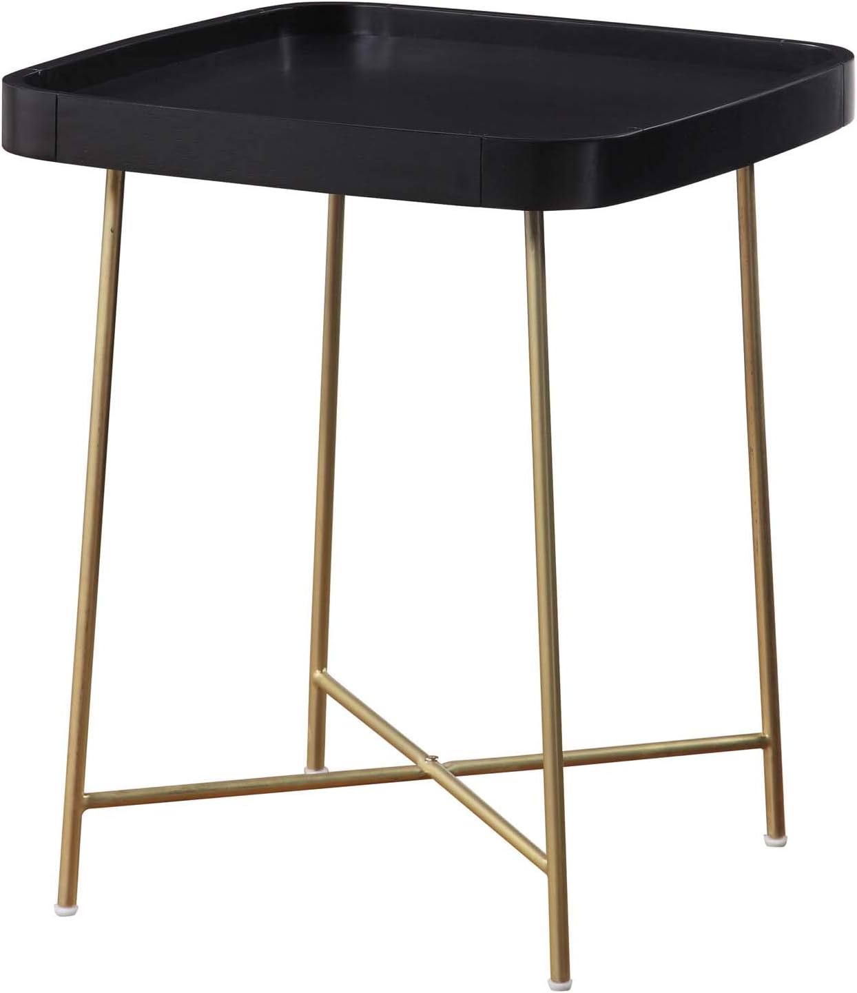 Convenience Concepts Lunar End Table, Black/Gold