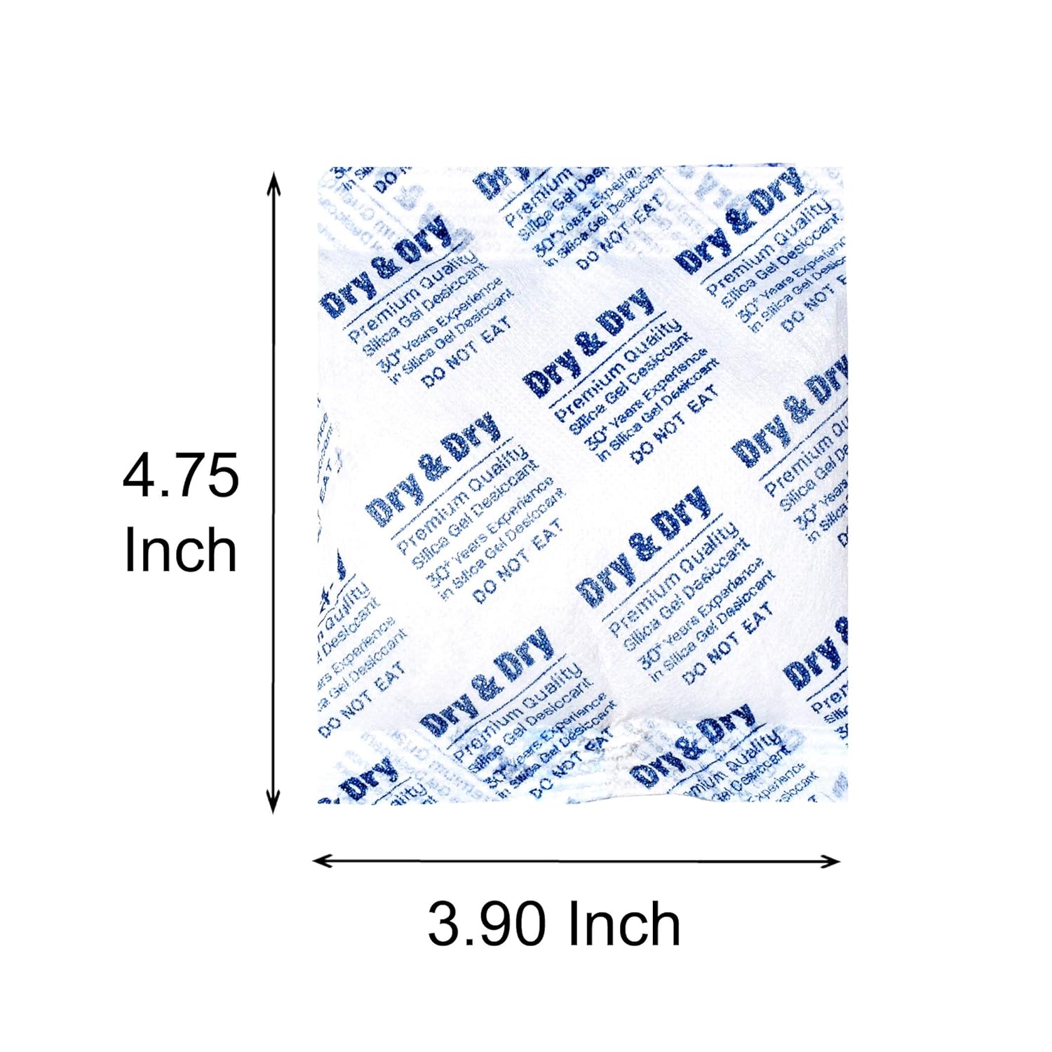 Dry & Dry [50 Packets] 50 Gram Silica Gel Packets, Desiccants, Dehumidifiers - Rechargeable Fabric Moisture Absorbers, Silica Gel Packs, Silica Gel, Desiccant Packs Pack of 2