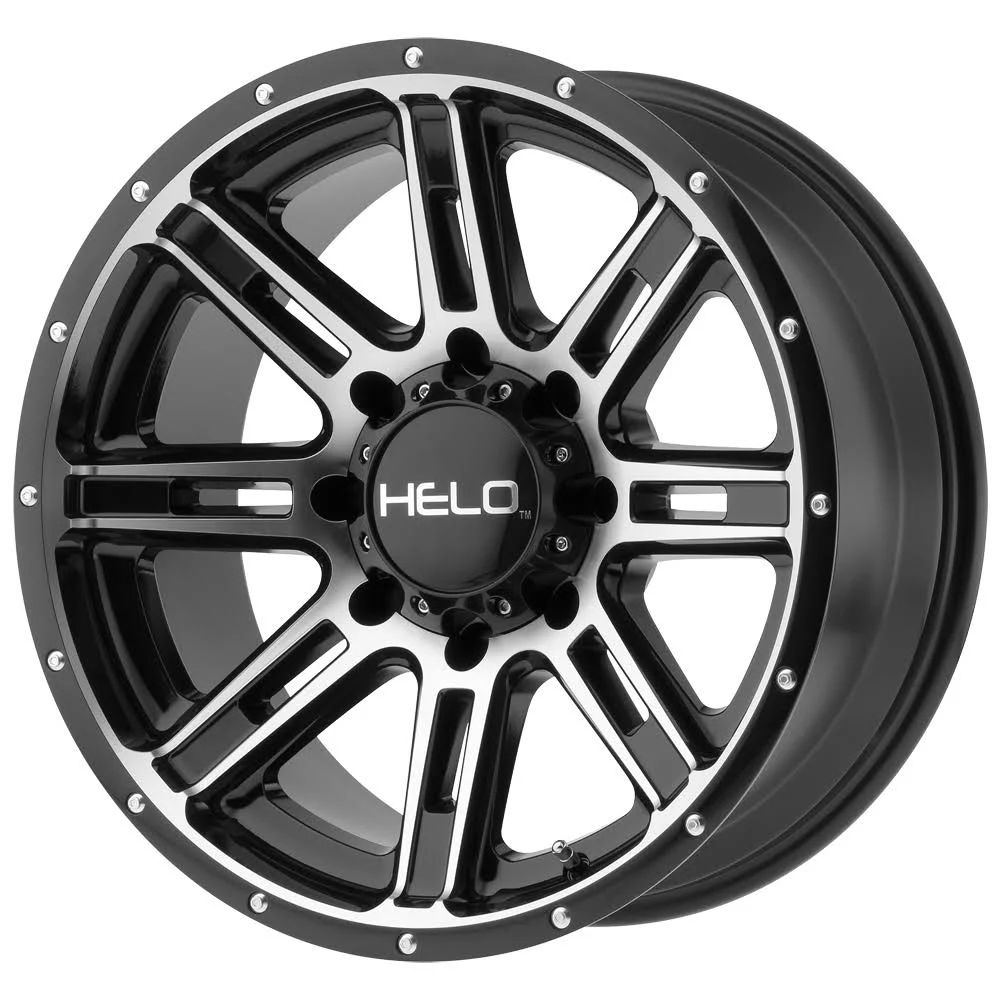 Helo HE900 20x9 8x180.00 Gloss Black Machined (18 mm)