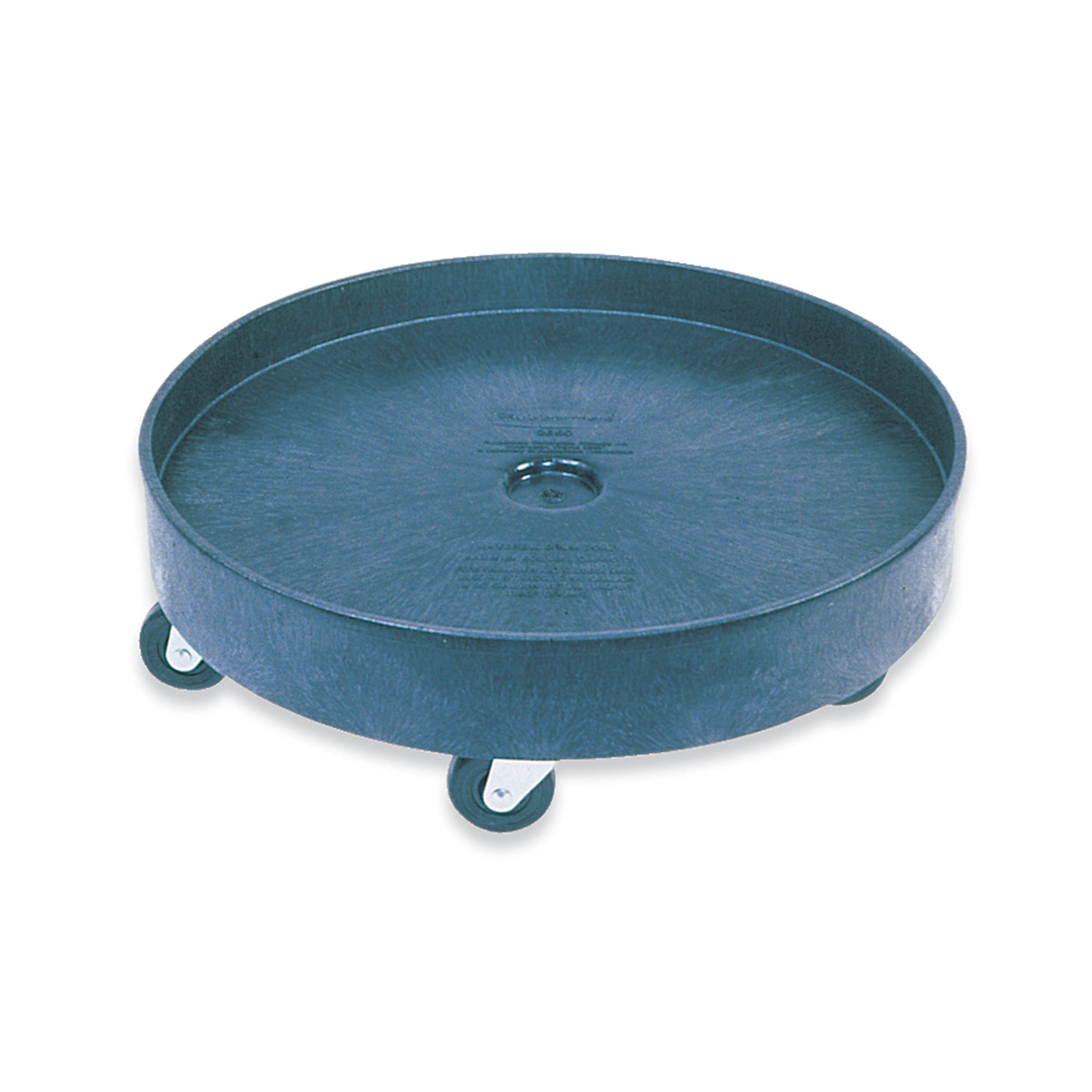 Rubbermaid Brute Universal Drum Dolly - Trash can base - wheels - high-density polyethylene (HDPE) - black - for P/N: FG265500 G