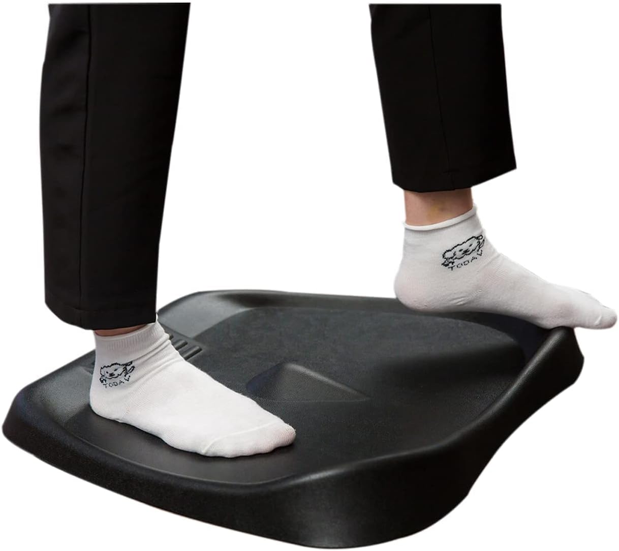 Comfort Standing Desk Mat Anti fatigue Office Ergonomic Not Flat Foot Massage Mat Floor Stand Up Desk Mats For Workstation Kitchen Memory Foam Black Extra Thick Cushion Pad