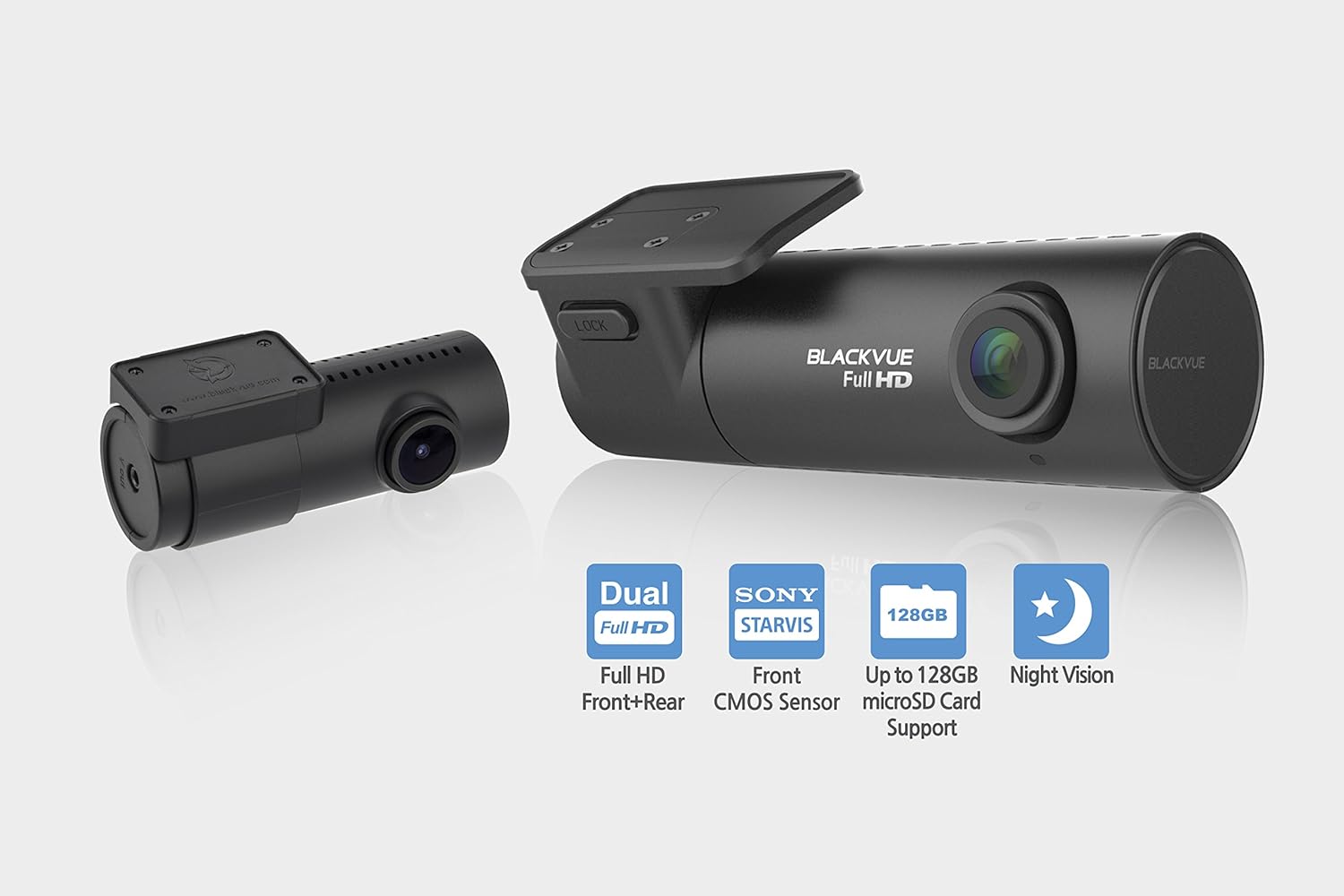 BlackVue DR590-2CH with 32GB microSD Card | Dual Full HD Simple Dashcam