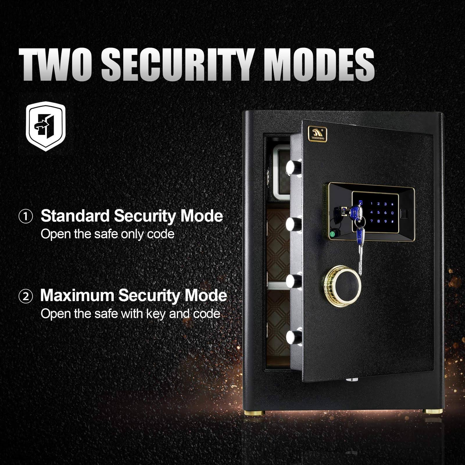 TIGERKING Security Home Safe, Safe Box- Black 2.05 Cubic Feet