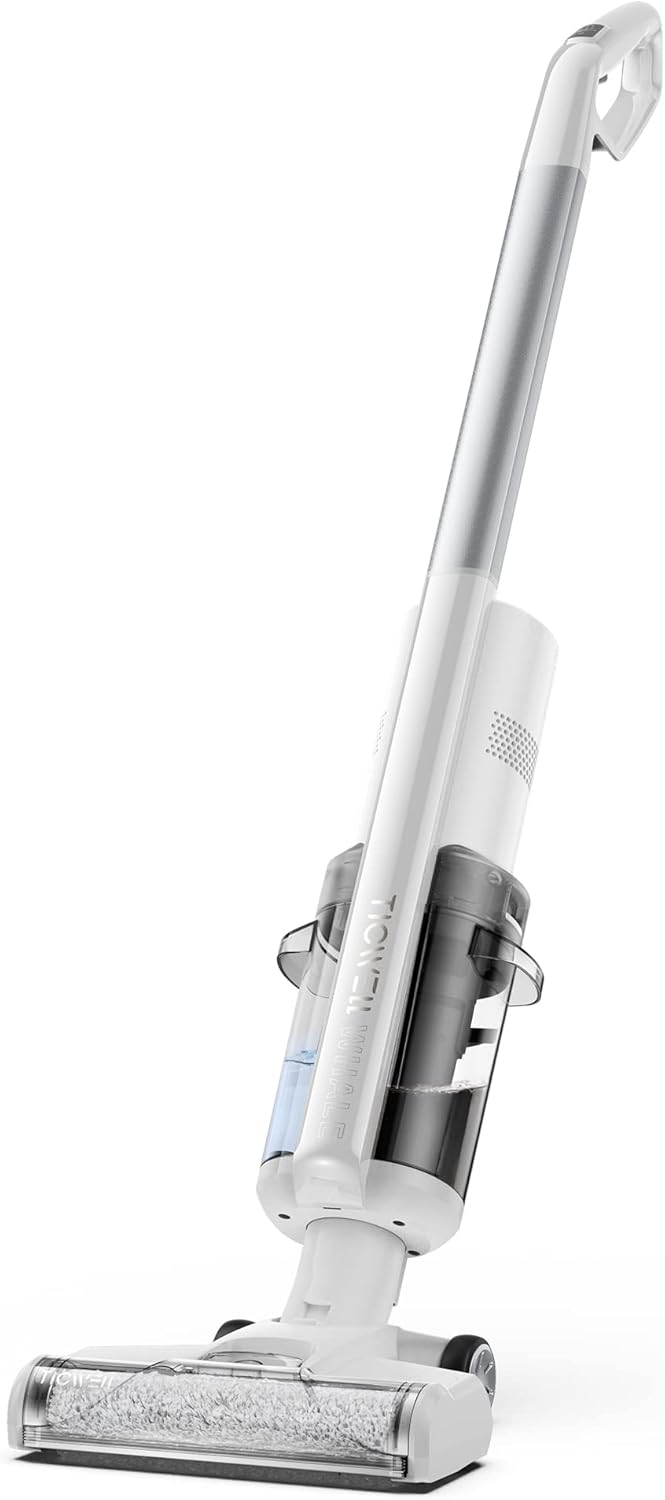 TICWELL Cordless Wet Dry Vacuum Cleaner, Lightweight Floors Vacuum Cleaner and Mop, One-Step Cleaning for Hard Floors, Great for Sticky Messes and Pet Hair, 30 Minutes Long Battery Life, Black