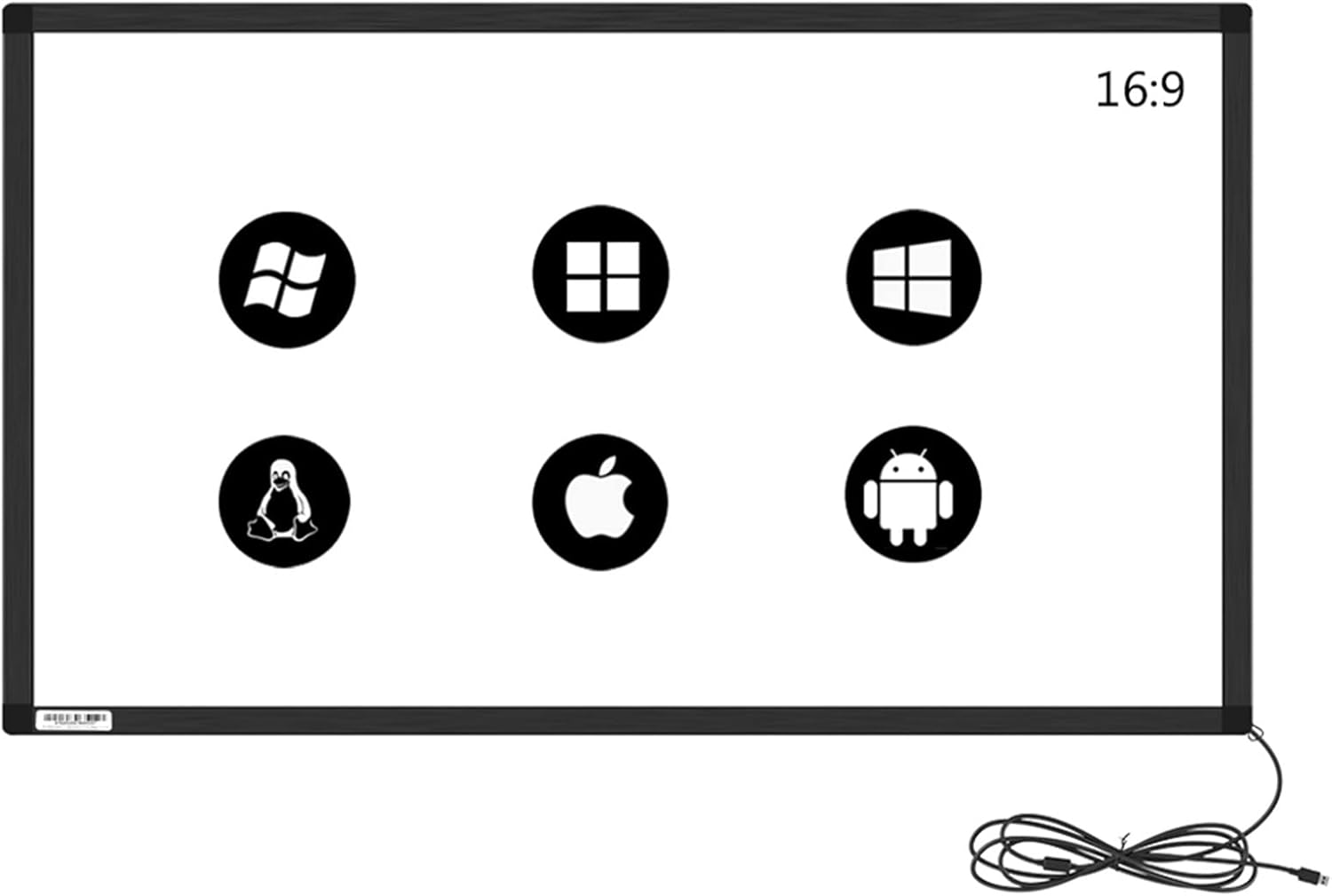 GreenTouch 50 inch Interactive 10 Points Multi-Touch Infrared Touch Overlay, IR Touch Screen Panel, Infrared Touch Frame USB Free Driver HID Compatible