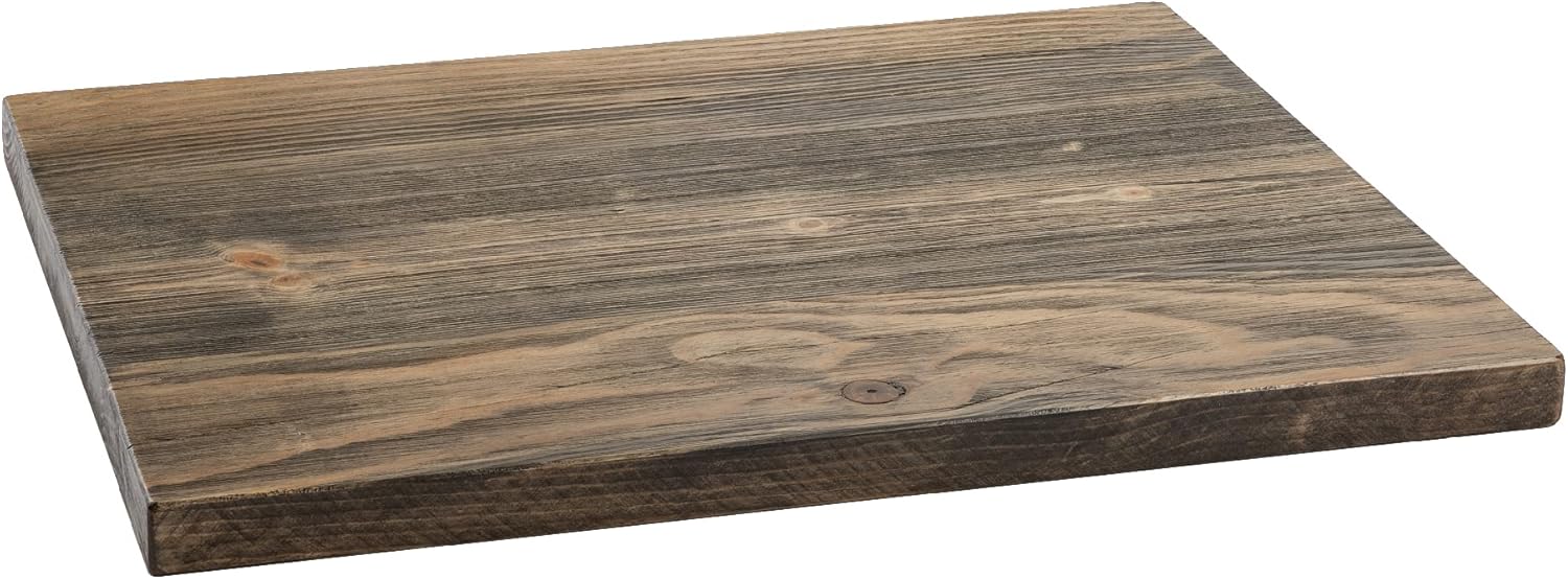 Restore by Pipe DÉCOR Wood End Table Top 22 in. x 18 in. x 1.25 in. Reclaimed Ponderosa Pine Wood in Boulder Black