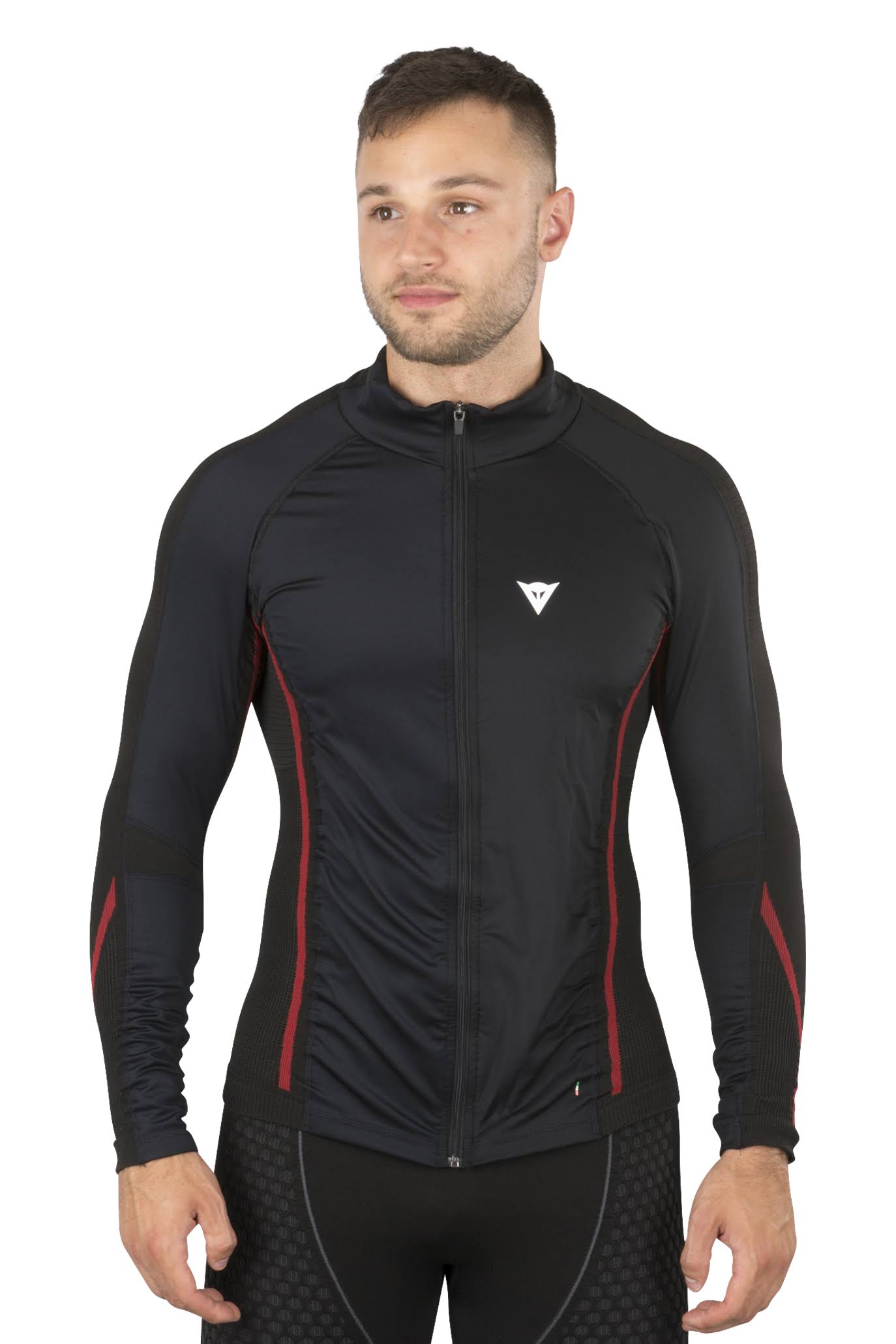Dainese D-Core No-Wind Thermo Tee LS Black/Red M