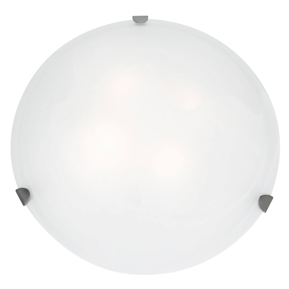 Access Lighting 20726LEDDLP-BS-OPL 14 in. Atom LED Brushed Steel Flush Mount Ceiling Light