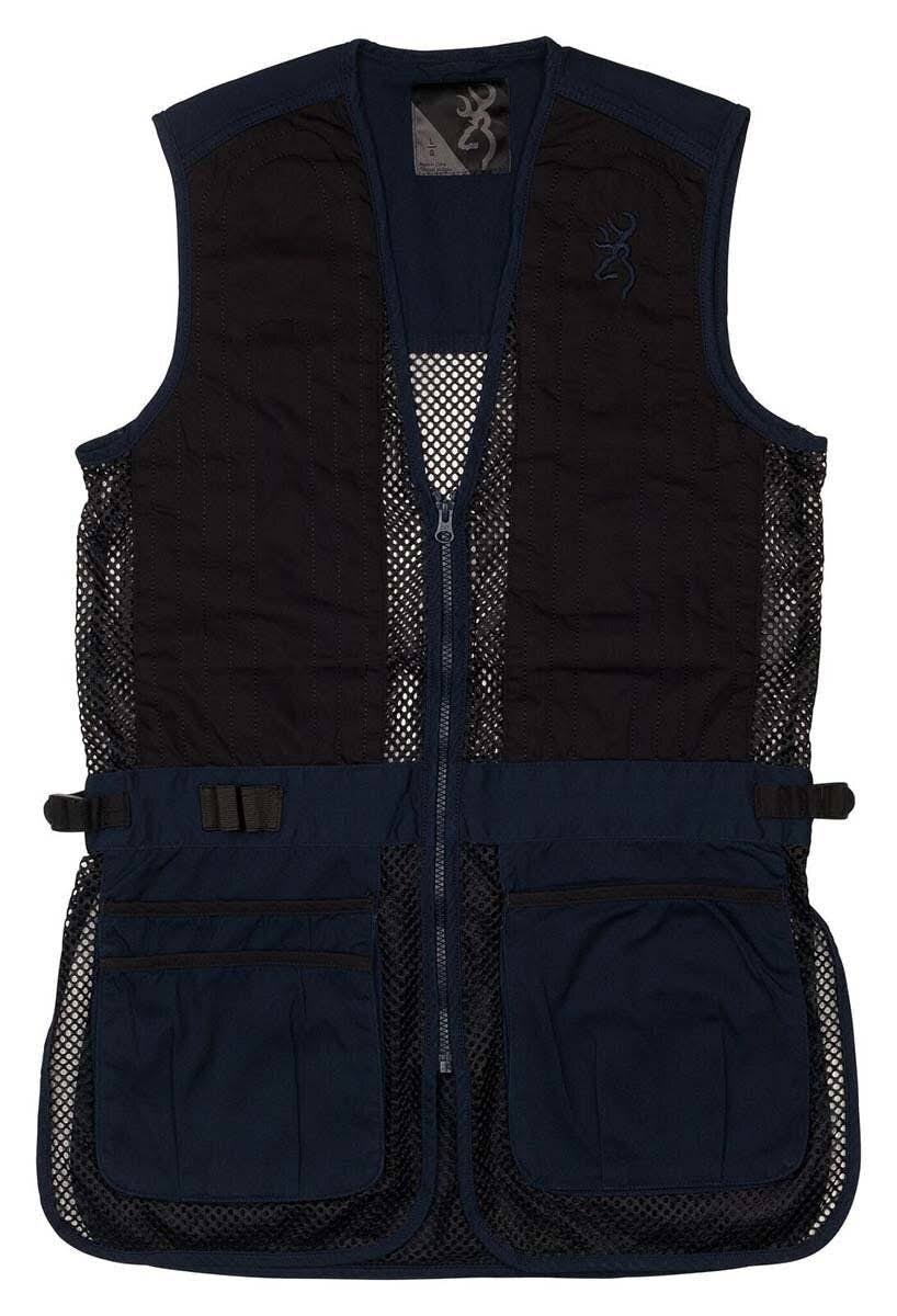 Browning Junior Trapper Creek Shooting Vest Navy/Black, Large