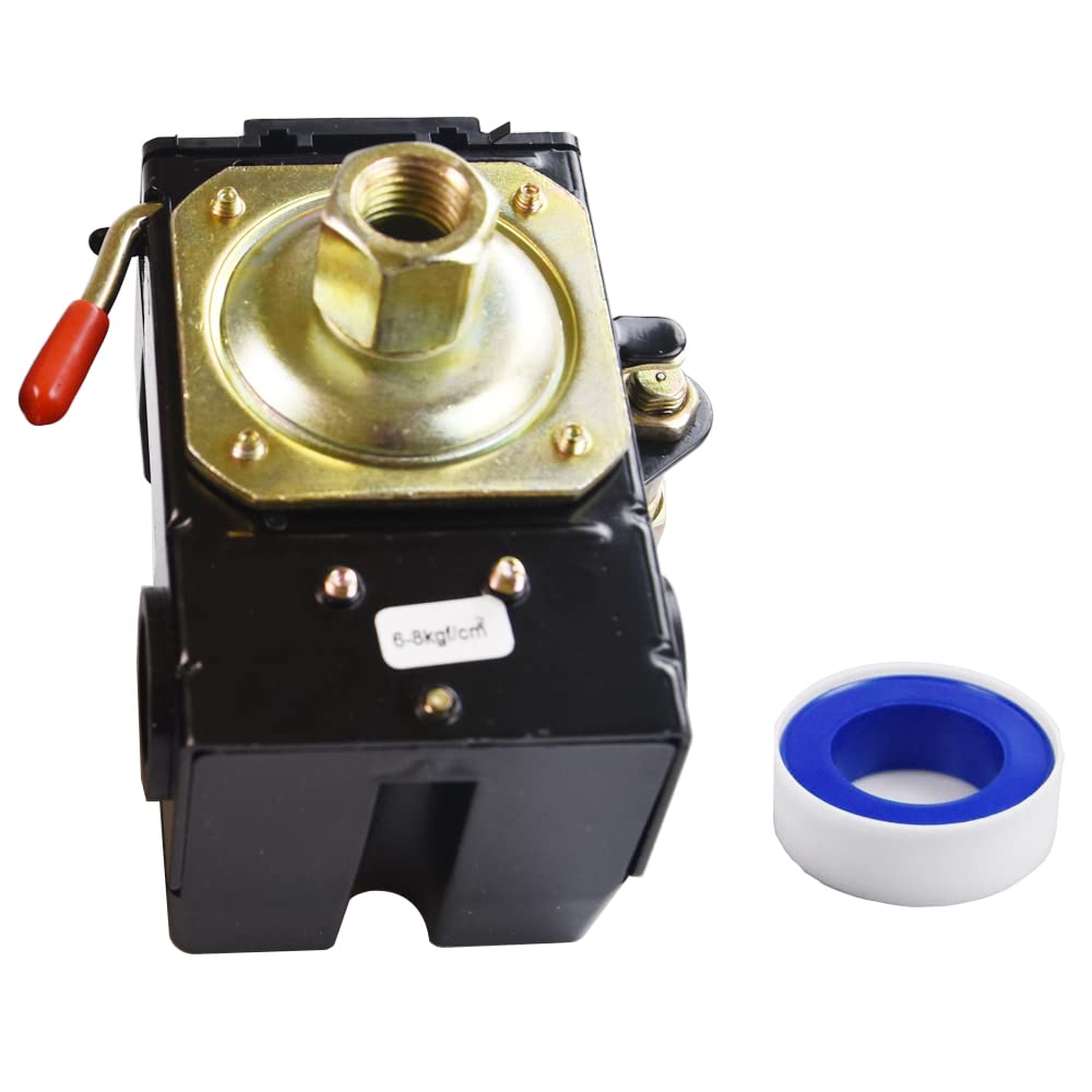 Generic Air compressor pressure automatic start switch 95-125 PSI 1 port,0.8MPA air pump accessories Pack of 2