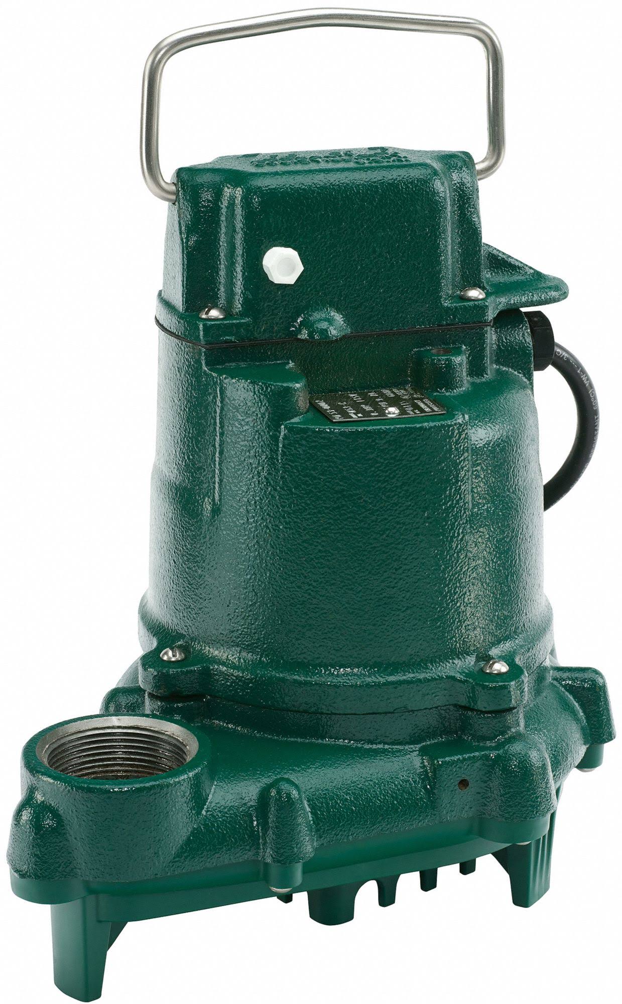 Zoeller Effluent Pump, HP 3/10, 115V AC, Max. Head 19.2 ft 53-0092