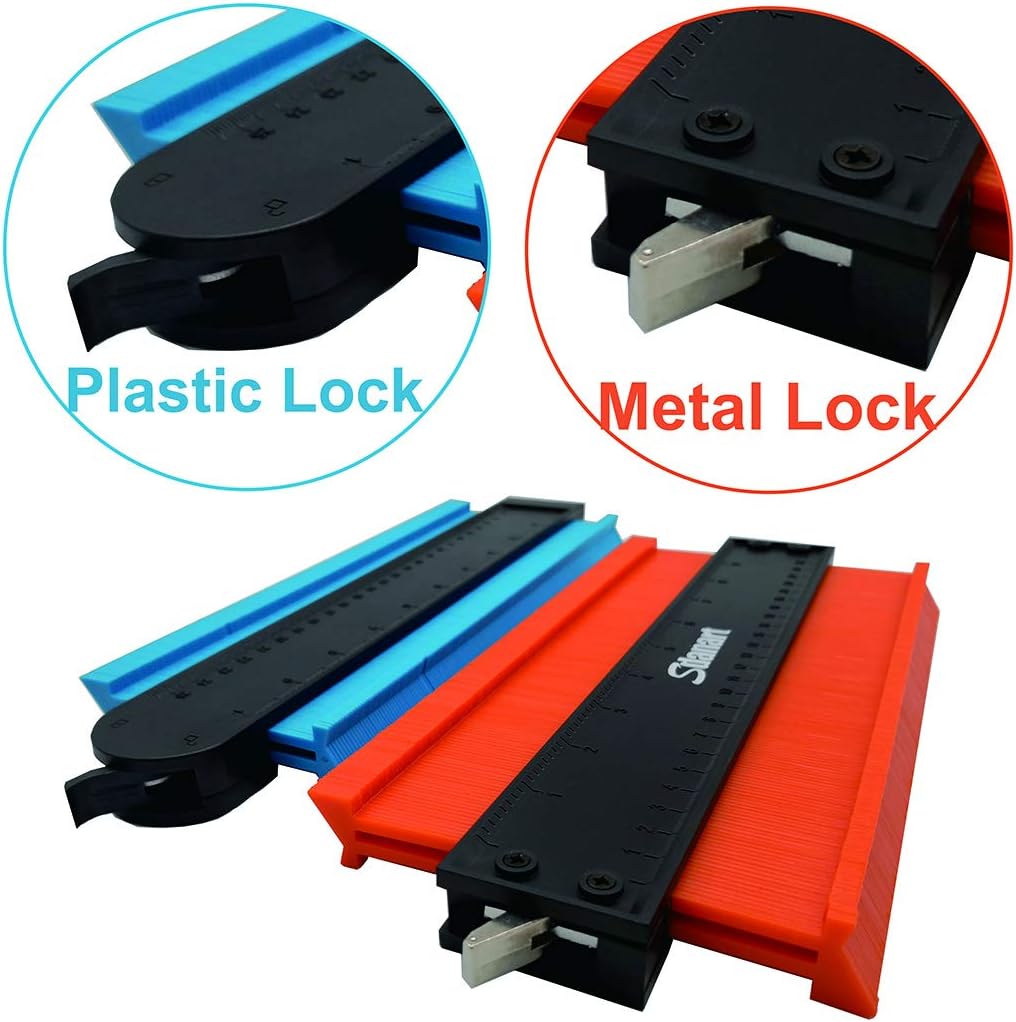 Contour Gauge with Lock：10 Inch，Sdanart Widen Shape Profile Gauge Duplicator Tool，Exactly Copy Irregular Shapes，Corners，Curves