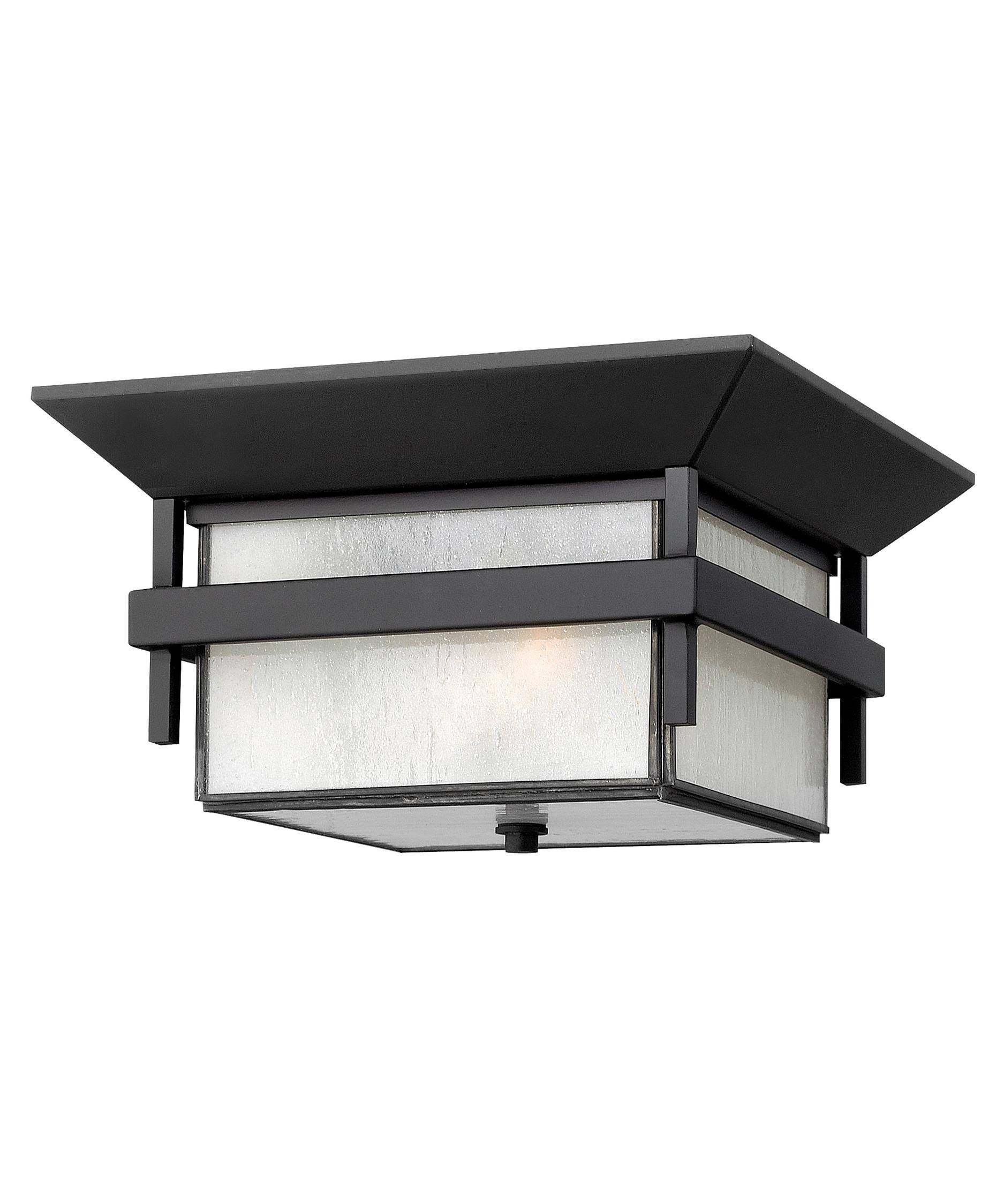 Hinkley 2573SK-LED - Harbor Outdoor Flush Mount, Satin Black