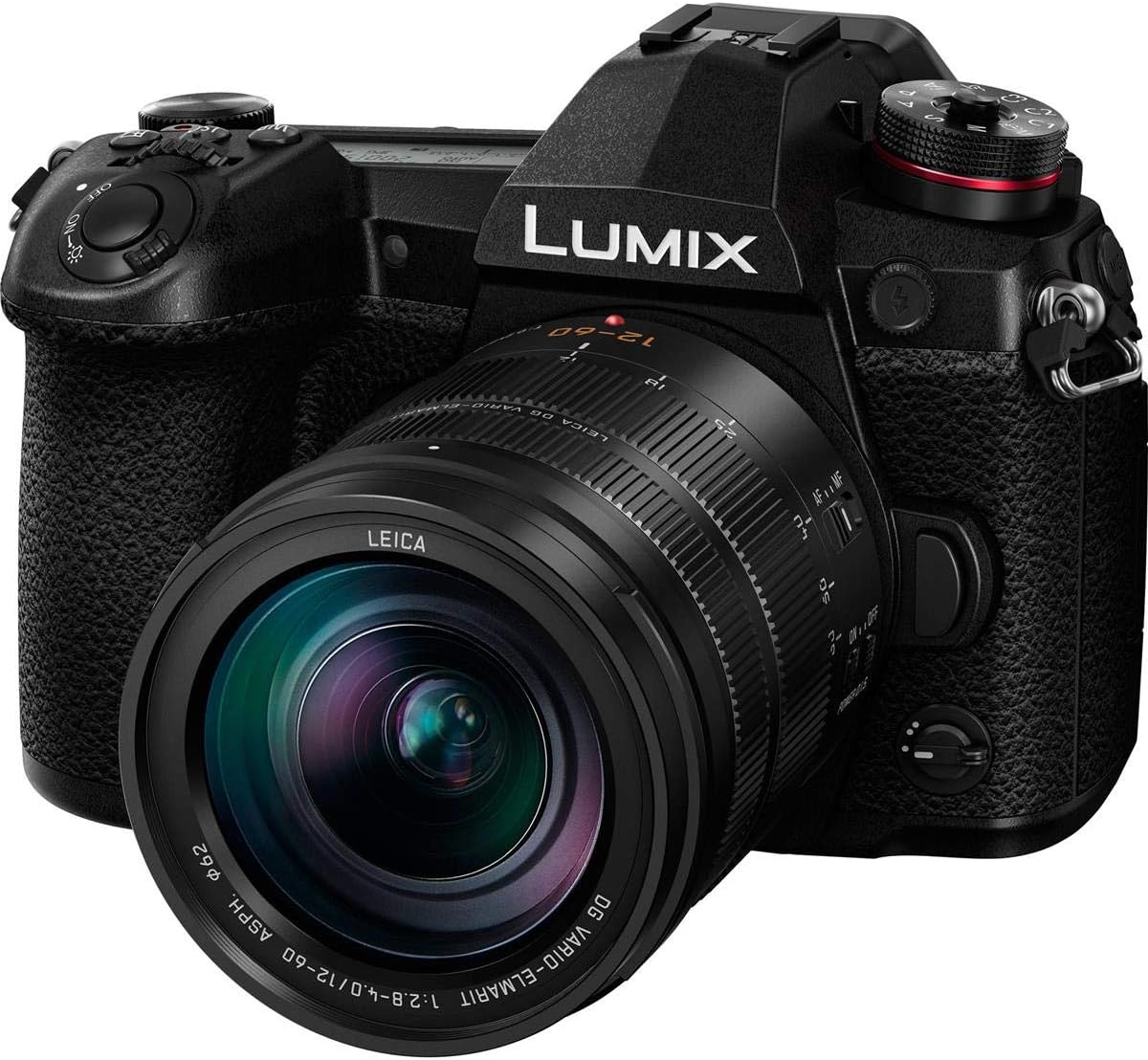 Panasonic Lumix G9 Mirrorless Camera, Black with Lumix G Leica DG Vario-Elmarit 12-60mm F/2.8-4.0 Lens - with Flashpoint Zoom Li-on X R2 TTL Round Flash Speedlight (V1)