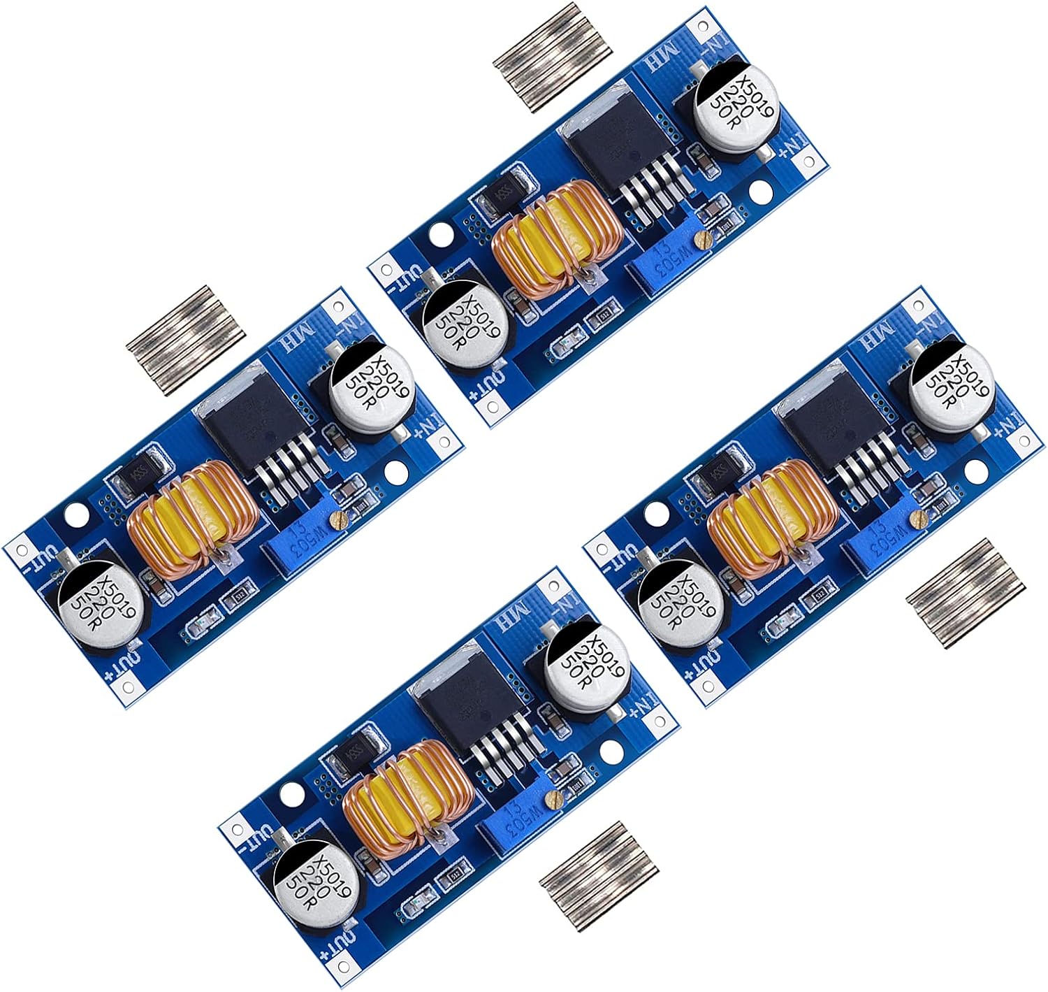D-PLANET [4-PACK] 5A DC-DC Adjustable Buck Converter 4~38v to 1.25-36v Step Down Power Supply High Efficiency Voltage Regulator Module