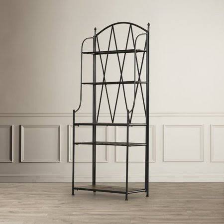 Alcott Hill Barker Ridge Wrought Iron Baker's Rack, Black