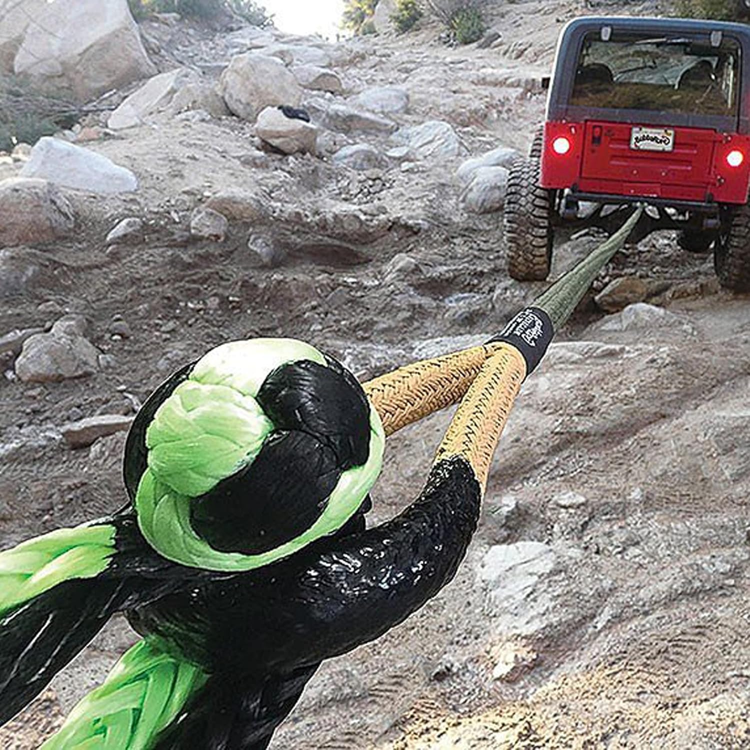 Bubba Rope Gator-Jaw PRO Synthetic Shackle, 7/16” – Heavy-Duty Vehicle Tow Shackle: 52,300 lbs. Capacity - Red Pack of 2