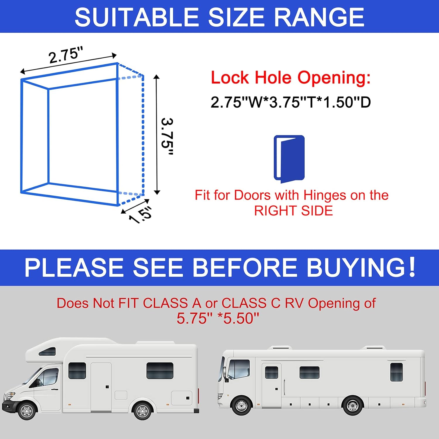 RVLIBRO by RISTOW RV Keyless Entry Door Lock, RV Door Lock with Install Tools, 2 Key Fobs and Backlit Keypad 100% Metal RV Door Lock for Travel Trailer Camper
