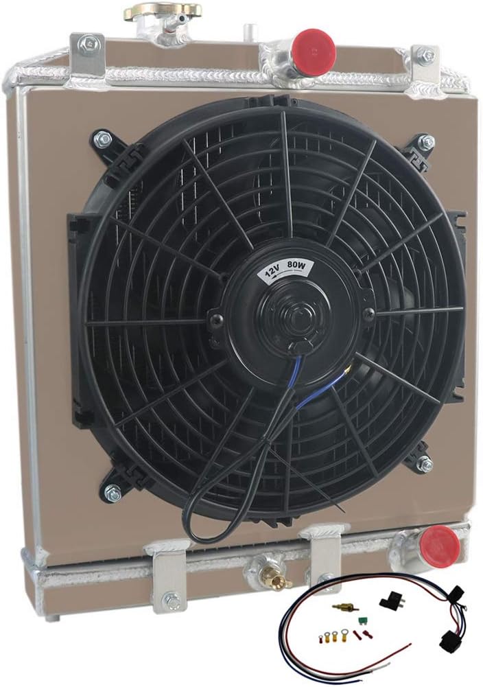 CoolingSky 3 Row All Aluminum Radiator +Shroud +12