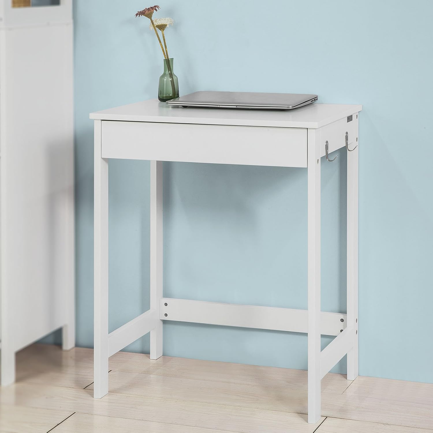 Haotian White Computer Desk Workstation Writing Desk Children Teenagers Desk, W60 x D40 x H76cm,FWT43-W Pack of 2