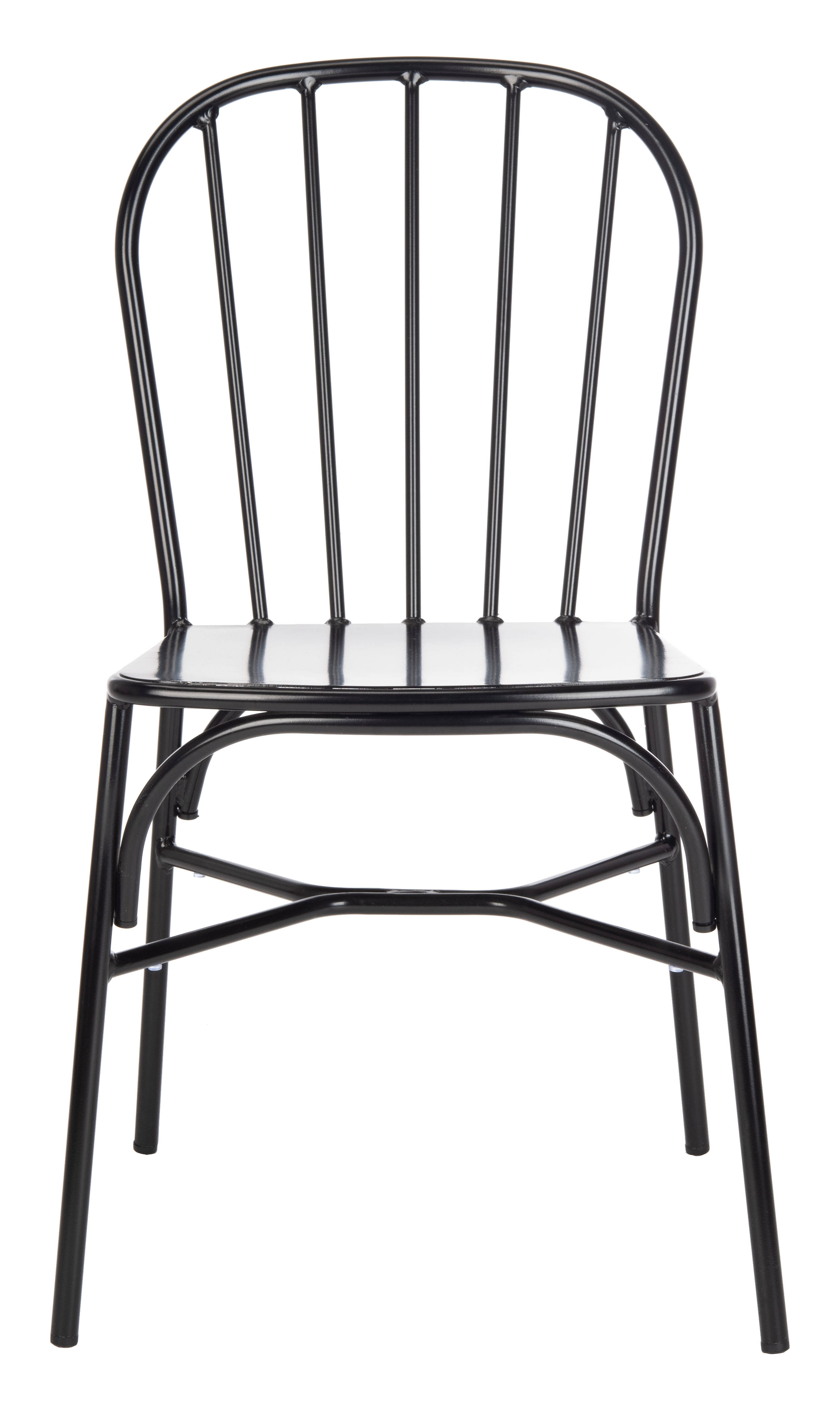 Safavieh Everleigh Stackable Side Chair - Matte Black (Set of 2)
