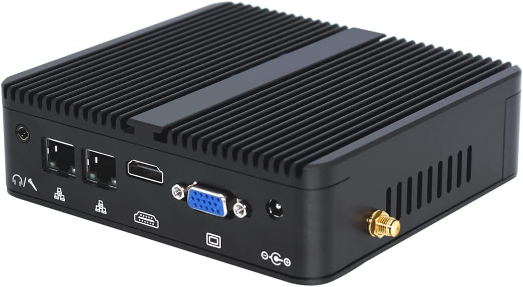 X86 Mini PC Quad-Core J4125 Processor,Barebone System,HDMI,VGA,4K Output,Windows 10 IoT Industrial Desktop Computer,2.5