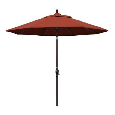 Kohler Carina 9& Market Umbrella Fabric Color: Sunbrella AA Terracotta, Frame Color: Stone Black