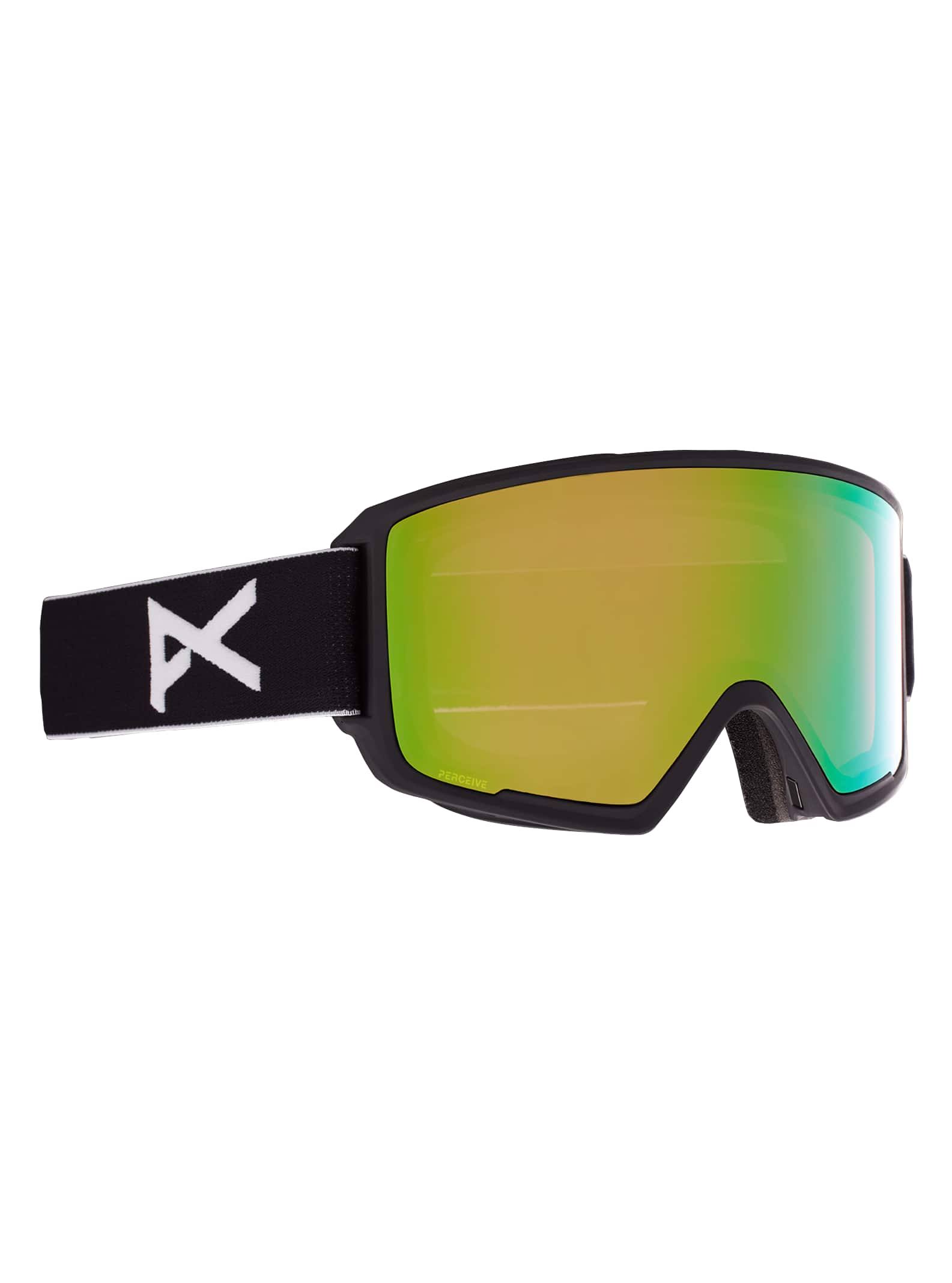 Anon M3 Snow Goggles + Spare Lens - Black / Perceive Variable Green