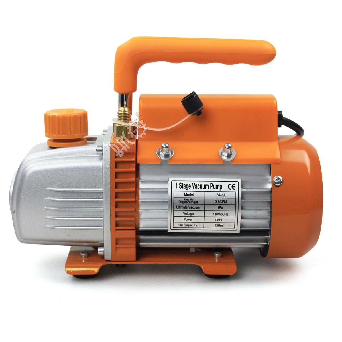 BACOENG Vacuum Pump Standard: 3.6 CFM Single Stage HVAC (Mini/Standard/Advanced/Premium Available)