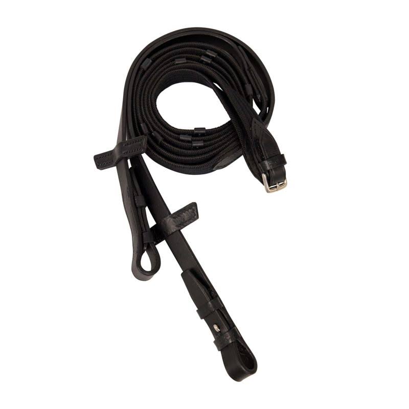 Stubben Narrow Webbed with 5 Stops Reins - Black