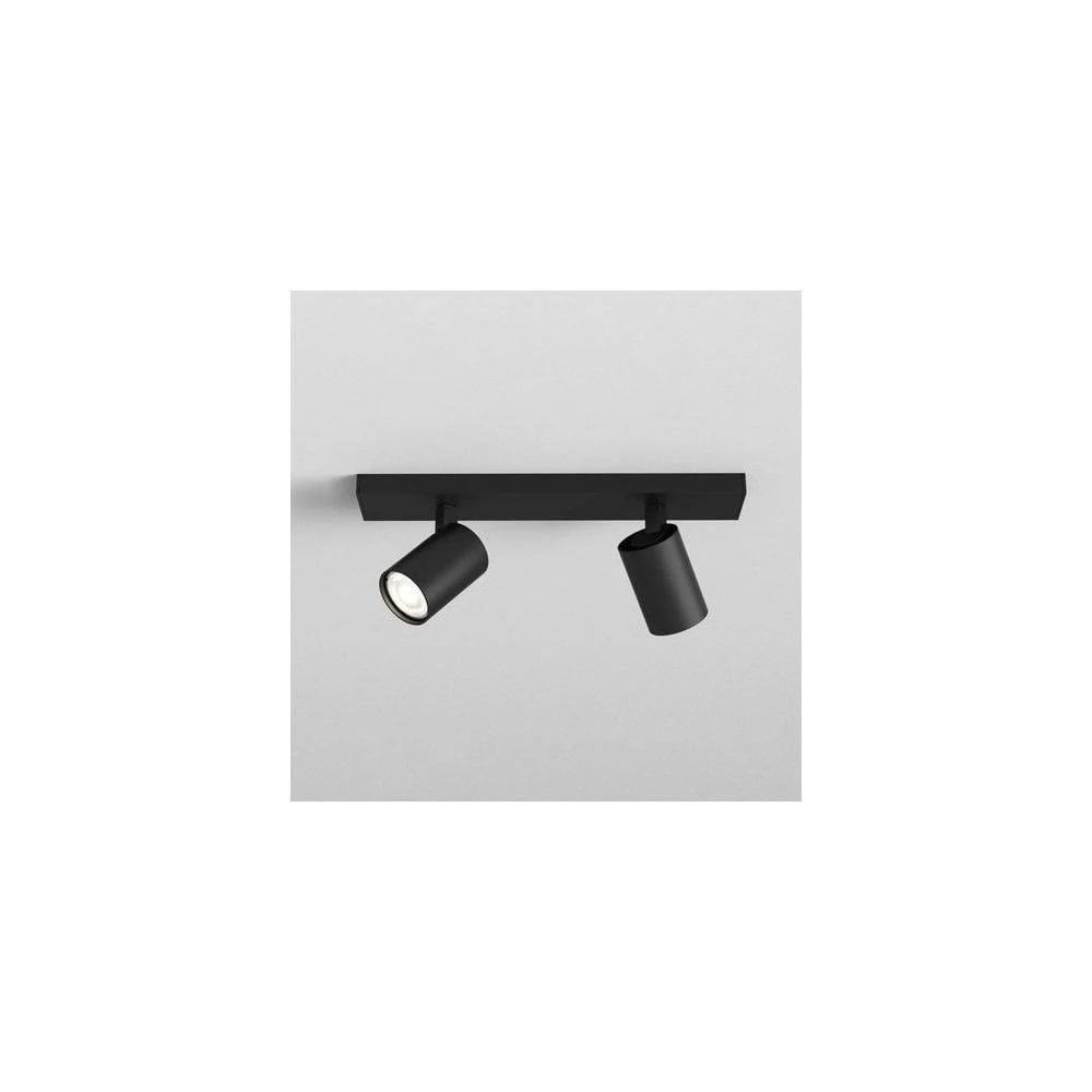 Astro Ascoli Twin Matt Black Ceiling Spotlight 1286081