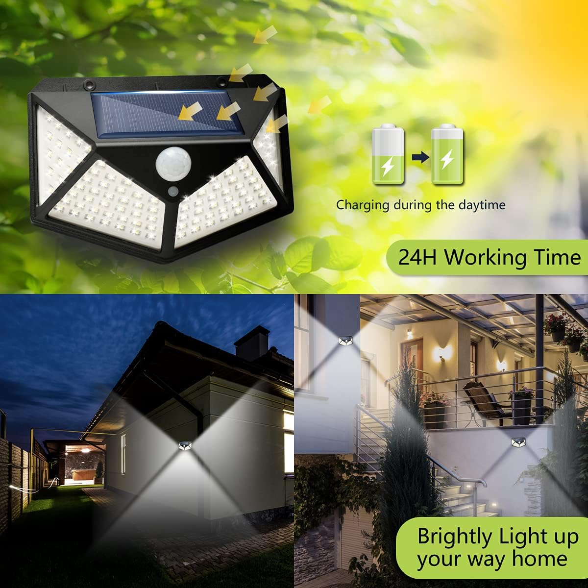 Solar Deck Lights Outdoor,4Pack Waterproof Wireless Wall Lights Solar Powered,Bright for Yard, Patio, Stairs, Fence and Step(White Light) Black s-d-l-4in1