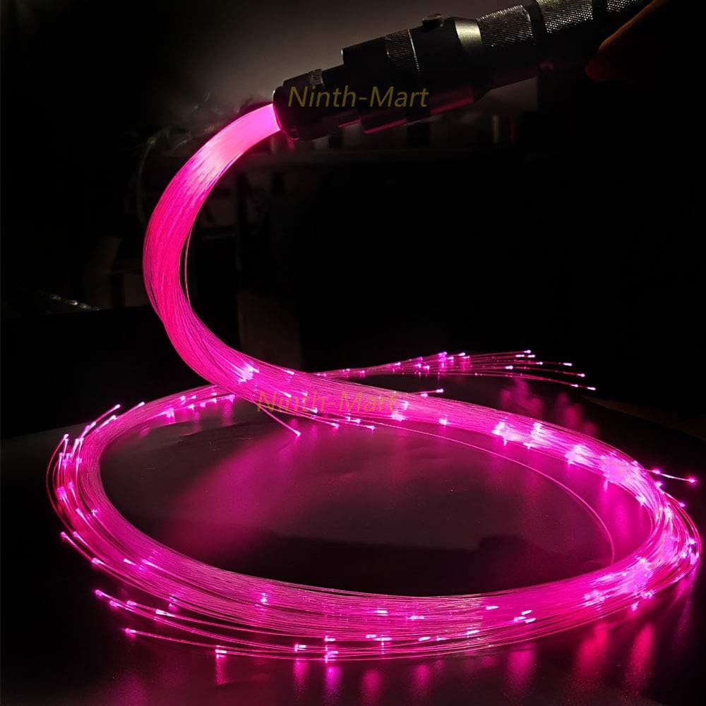 6 Ft Fiber Optic Whip, 360° Swivel 40 Mode Effects Super Bright, Light Up Rave Toy | EDM Pixel Flow Lace Dance Festival Pack of 2
