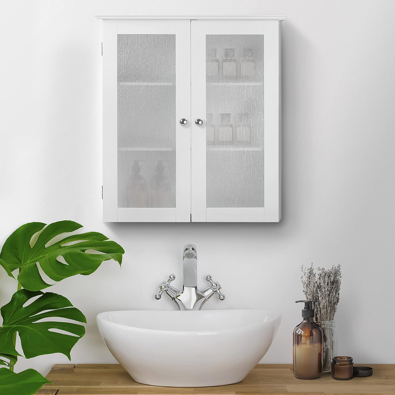 Elegant Home Fashions Dixie Detachable Bathroom Cabinet, White
