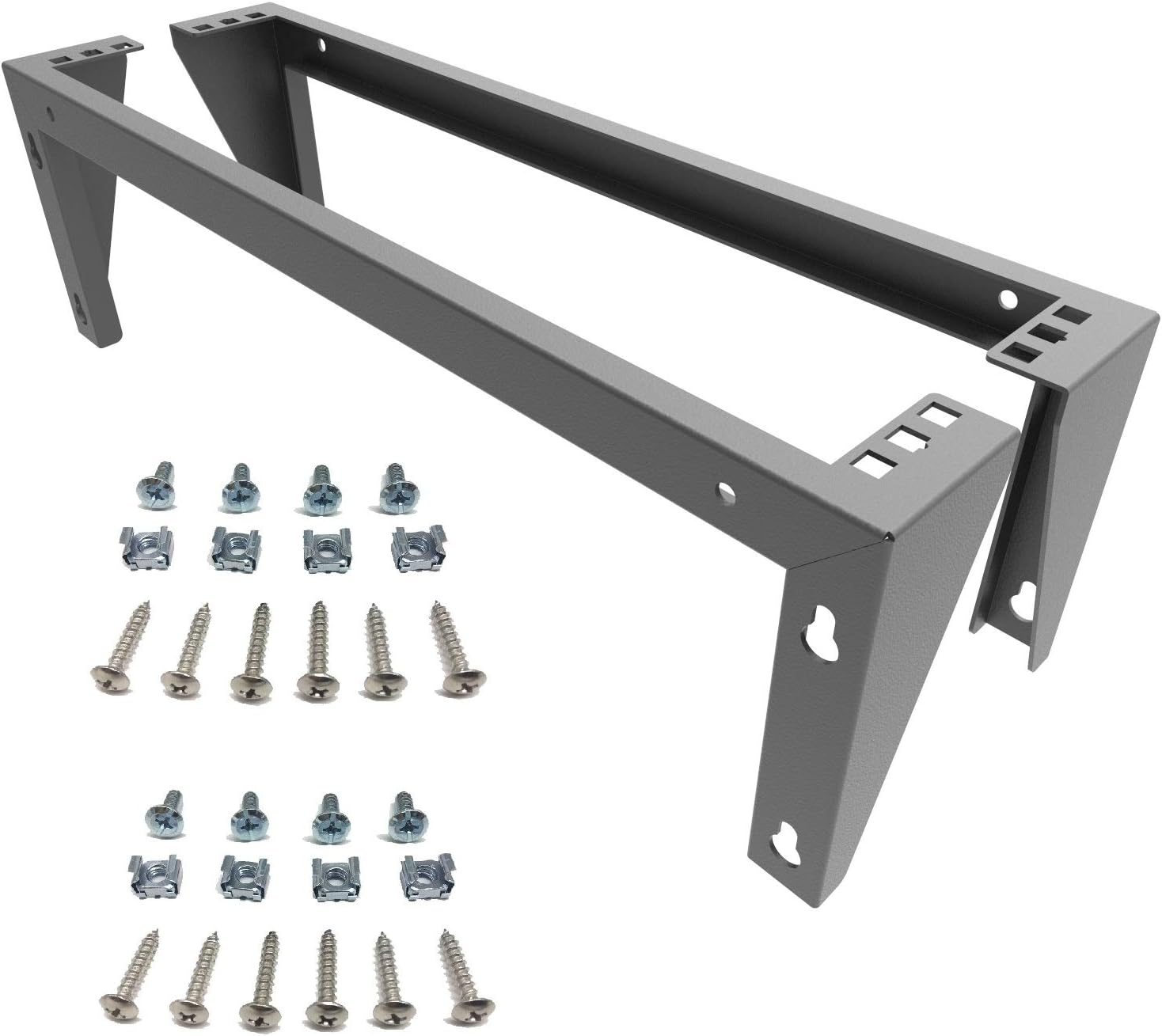 19Inch Vertical Mounting Bracket for Networking and Data Equipment- 2U Wall Mount Network Equipment Rack -125lbs Capacity (2U,Vertical) Pack of 2