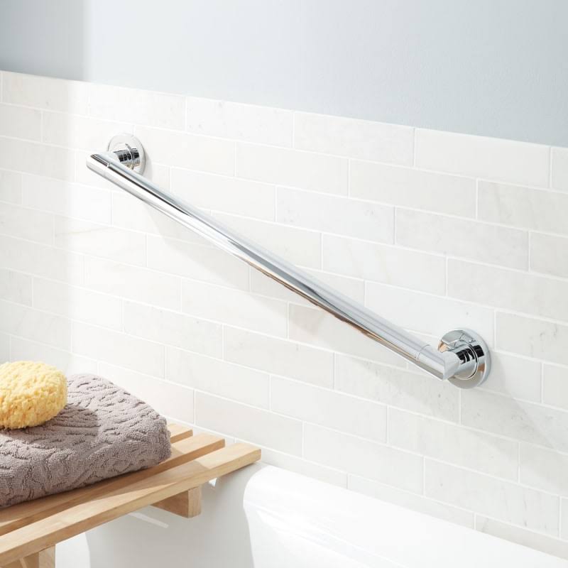 Signature Hardware 940886-42 Armand 42x22 Grab Bar Chrome Accessory Grab Bar