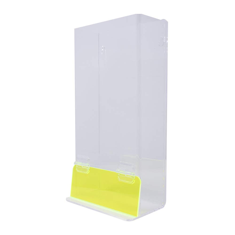 NMC ASG-D Visitor Spec Dispenser - 8 in. x 18 in. x 4 in. Bottom Door, Clear Acrylic Holder for Safety Glasses Pack of 2