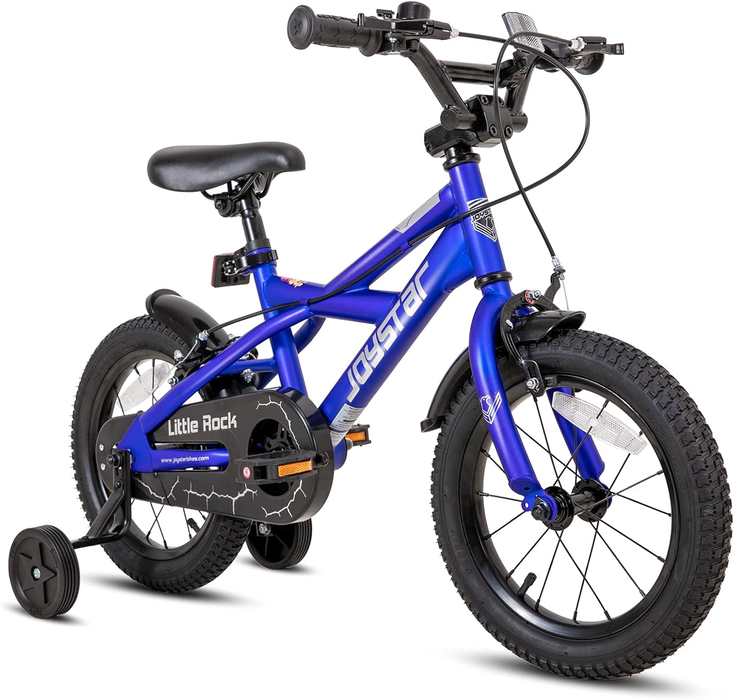 JOYSTAR Little Rock Kids Bike for 2-9 Years Boys & Girls with Training Wheels & Dual Handbrakes Easy Assembly 14 16 18 Inch Wheels Kids Bicycle in Black Blue Purple
