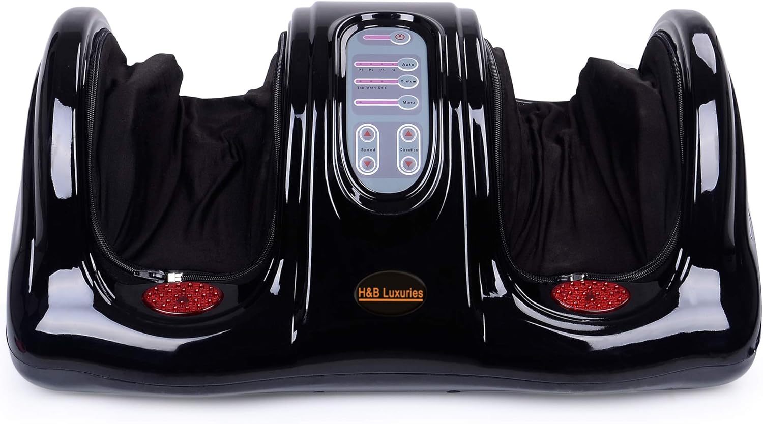 H&B Luxuries Shiatsu Kneading Rolling Foot Massager Personal Health Studio ZH-9902-black