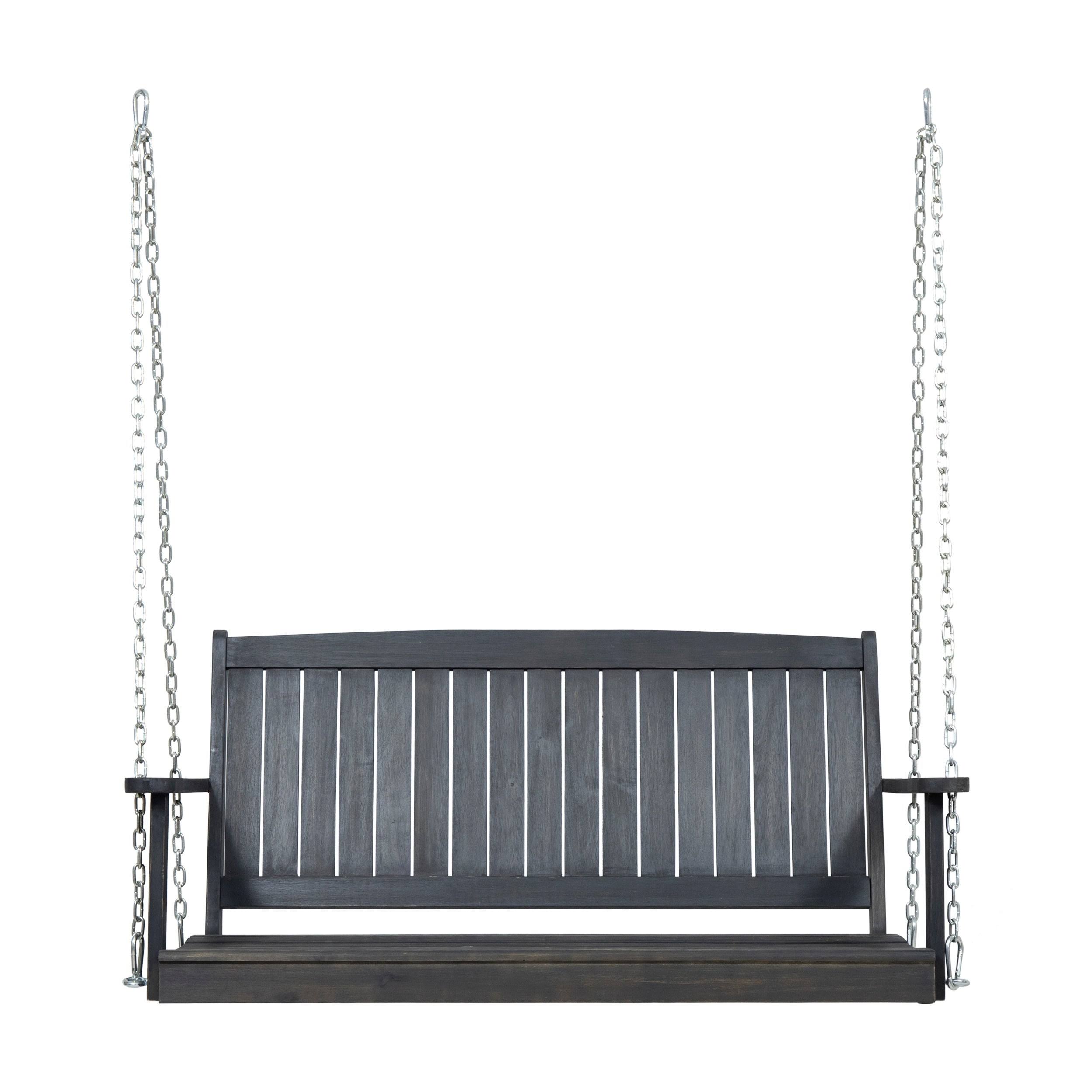 Tambora Acacia Wood Patio Porch Swing Gray - Christopher Knight Home