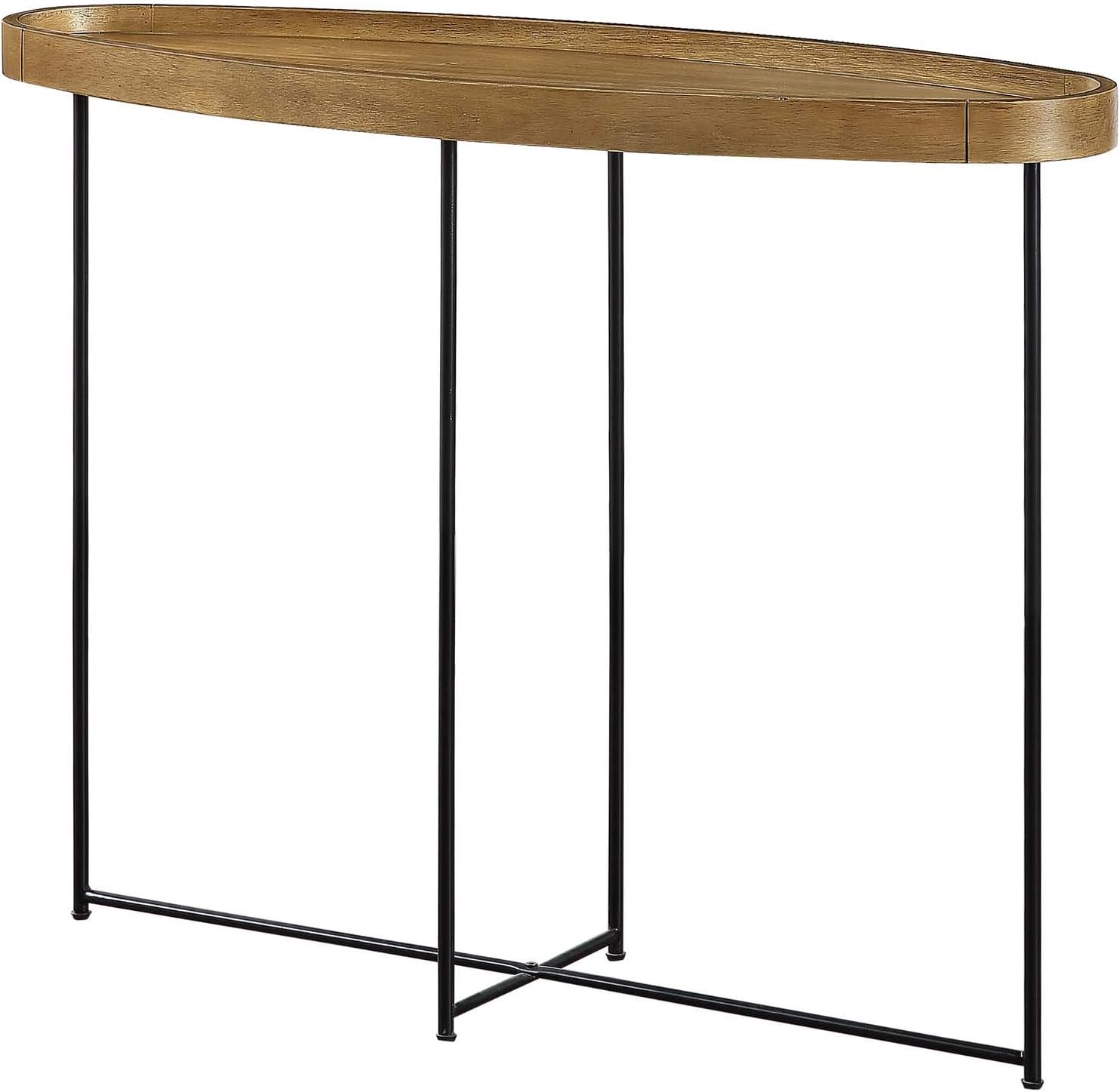 Convenience Concepts Lunar Console Table, Black/Gold