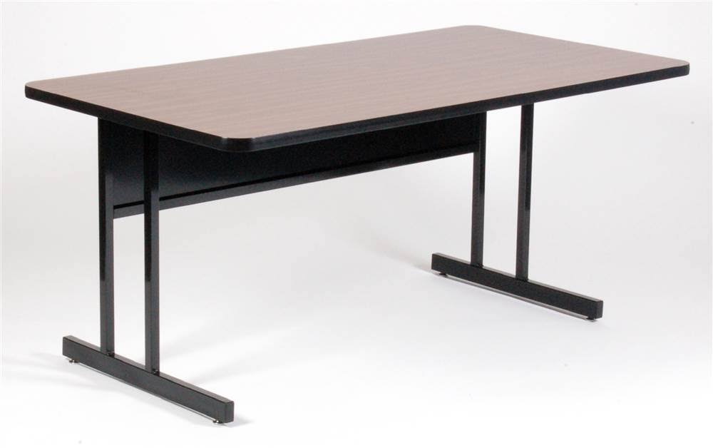 Keyboard Height Work Station in Walnut (24 in. x 72 in./Black Granite)