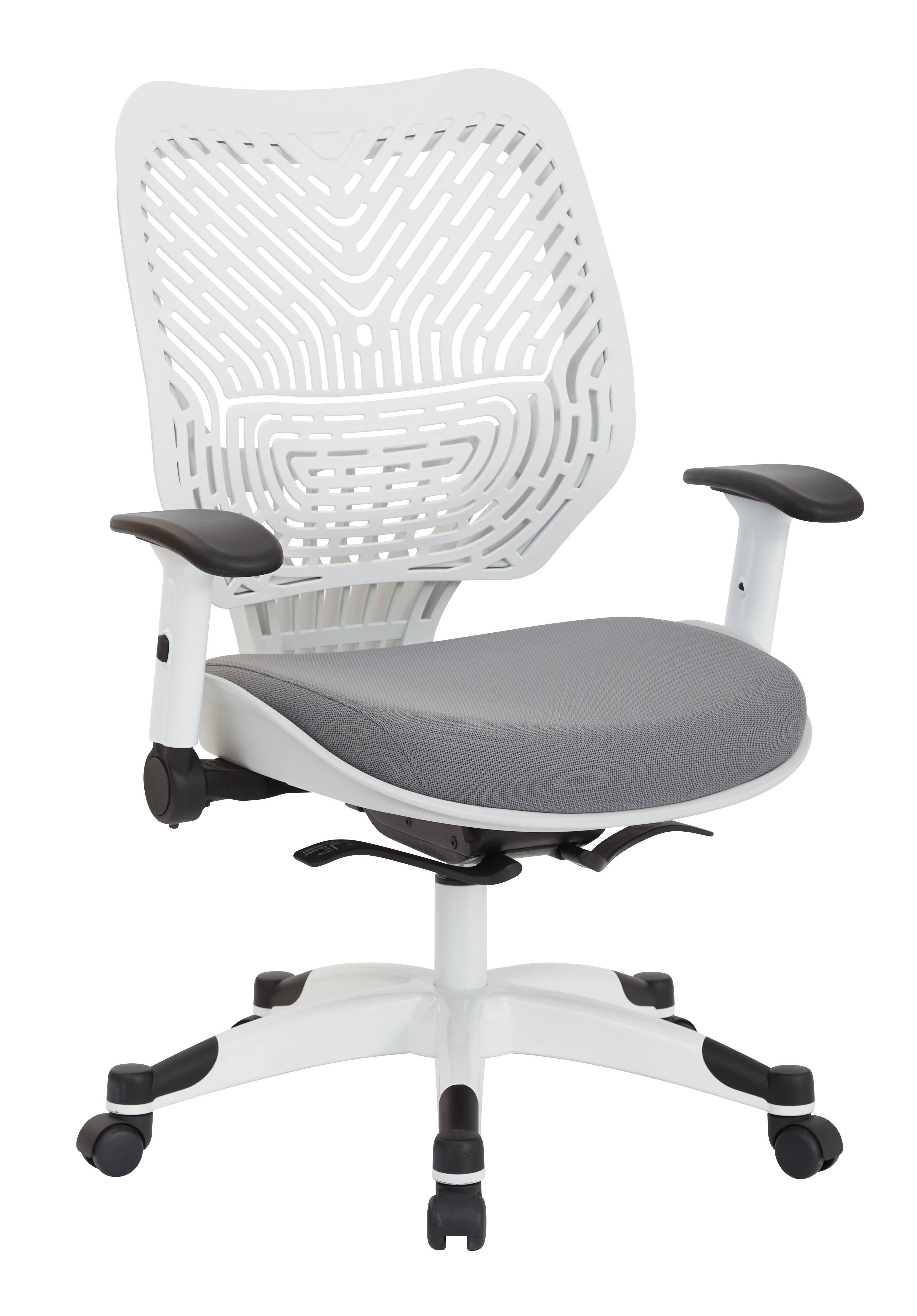 Office Star White Self Adjusting SpaceFlex Back Managers Chair