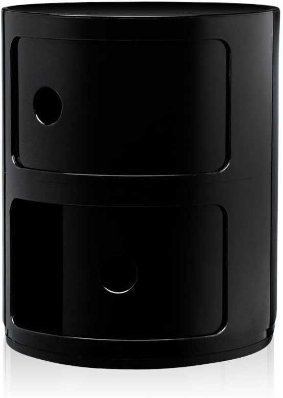 Kartell 2 Drawer Black Componibili Multi-Purpose Storage Unit
